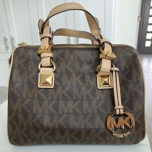 Michael Kors Signature Duffle Bag W/MK Logo